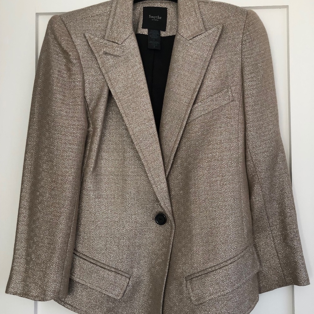 Smythe Les Vestes Gold Metallic Blazer - Size 4